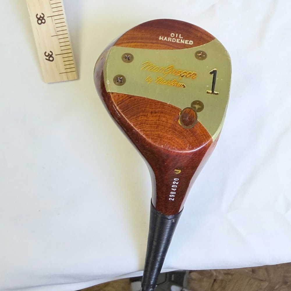 Vintage MacGregor by Nicklaus 1 Wood Driver Oil Hardened Persimmon Golf Club